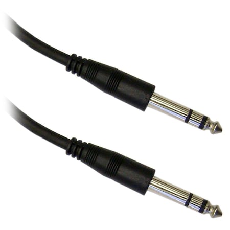 Cable Wholesale 0.25 in. Stereo Audio Patch Cable, 0.25 in. Male - 6 ft. 10A1-62106